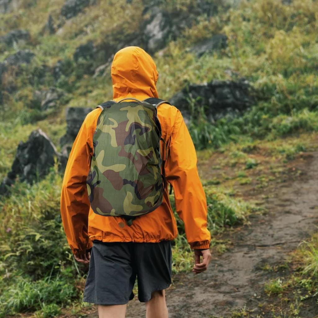 Bike & Hike Rain Cover Waterproof Backpack Protector with Reflective Strips Compact & Tear Resistant for Cycling Hiking