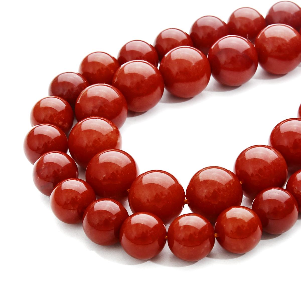 

6/8/10/12 мм натуральный камень нефрит яшма бусины свободные круглые бусины для изготовления ювелирных изделий DIY браслет ожерелье серьги аксессуары около 15 дюймов/нитка 10mm 37pcs красный