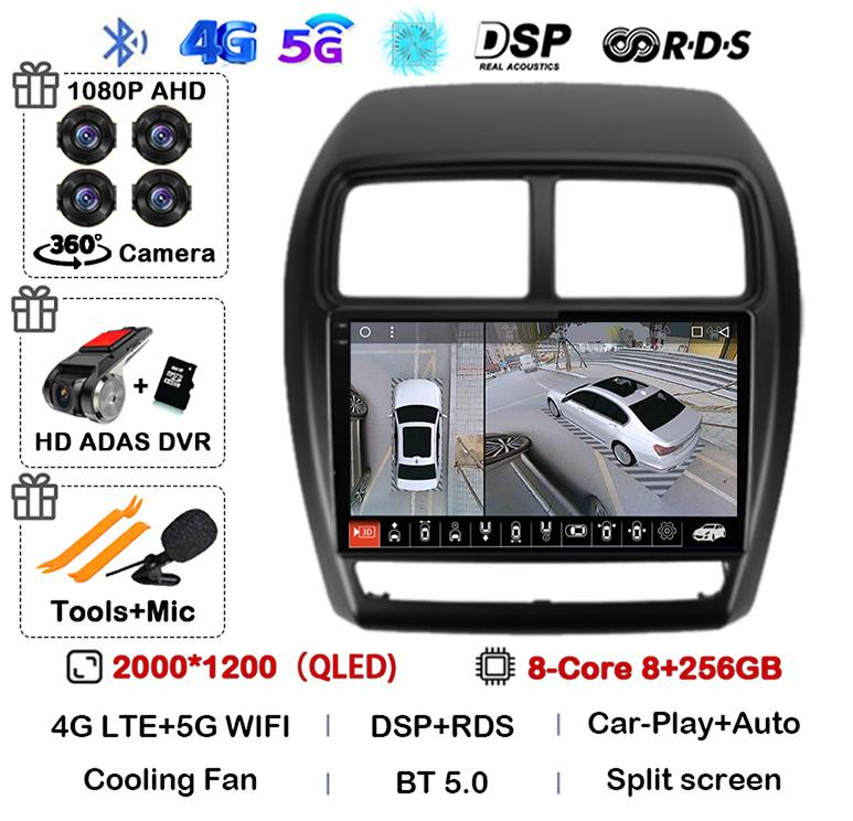 Android 14 Carplay Auto For Mitsubishi ASX 1 2016 2017 2018 2019 2020 2021 2022 Car Radio Multimedia Video Player DSP GPS Stereo