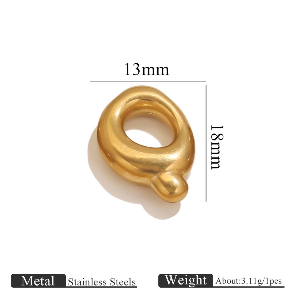 5 Stück Edelstahl 18K PVD-beschichtet A bis Z Englische Buchstaben Anhänger DIY Wasserdichter Schmuck Geschenk Handgefertigtes DIY Zubehör