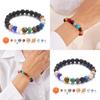 Zodiac Galaxy Beaded Bracelet With Natural Stones And Star Element For Men Women