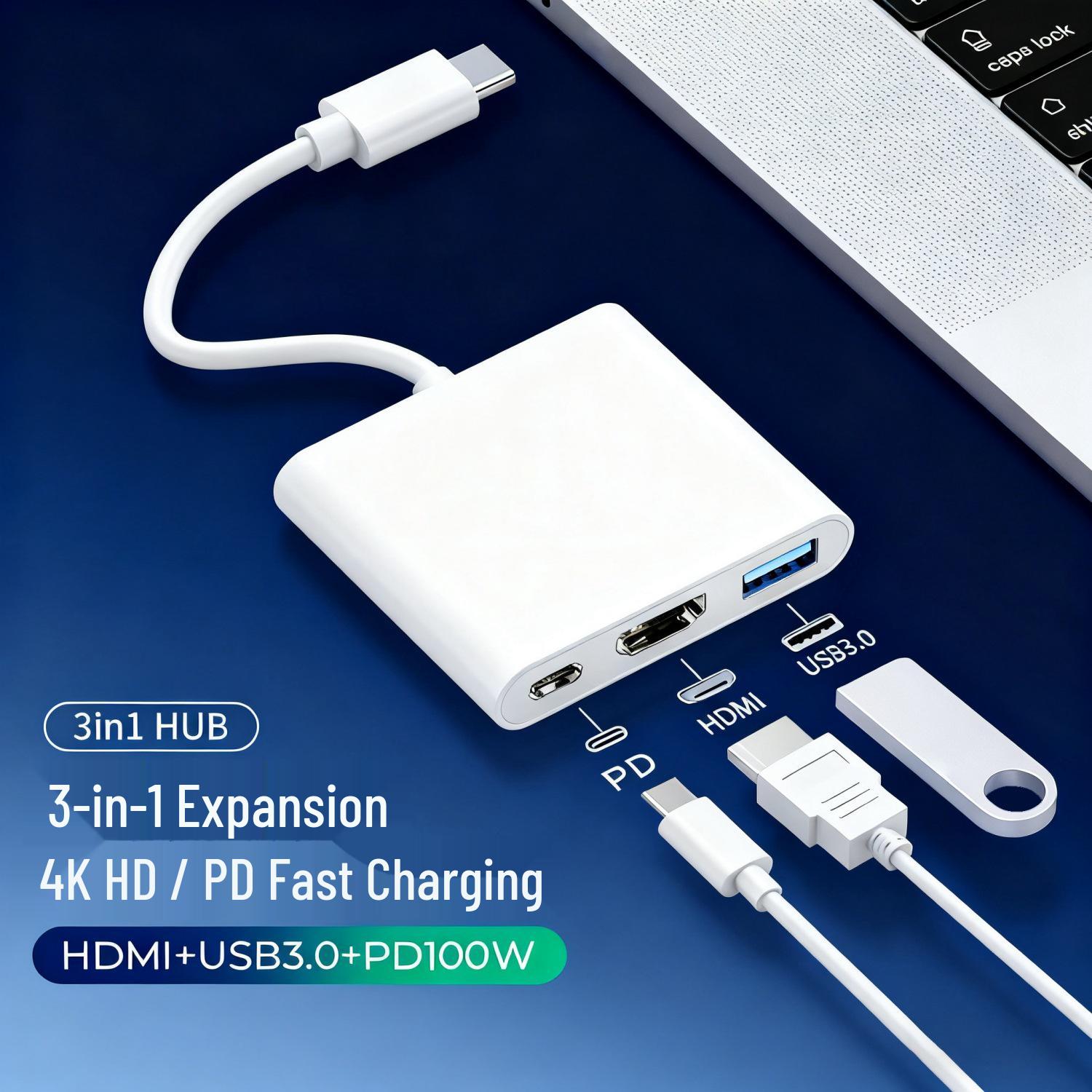 USB-C Multifunction Docking Station: 4K HDMI for Apple & Huawei Devices