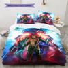 Aquaman Helden Bettwäsche Steppbett Set Bettbezug Kissenbezug Heimdekoration Geburtstagsgeschenk (1 Bettbezug + 2 Kissenbezüge, ohne Füllung)