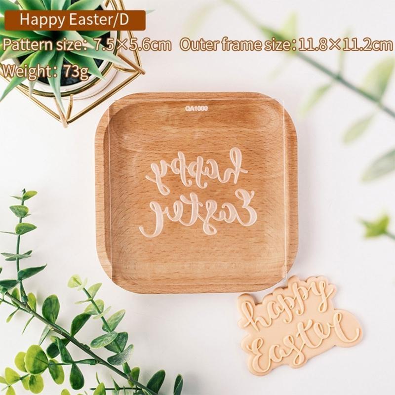 Plastic Material Cookie Mold DIY Cookie Stamps Easter Themed DIY Biscuit Moulds