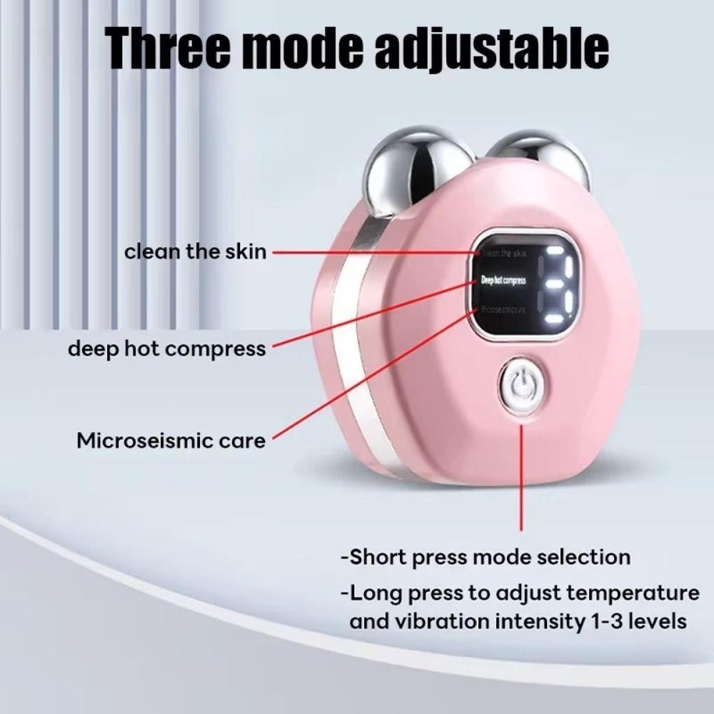 3 Levels Electric Facial Massager Adjustable Face Beauty Device V-face Lifting Roller Neck