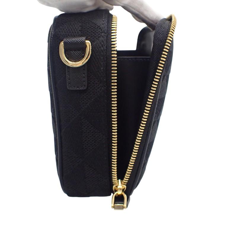 PRADA  2VH069 Shoulder Bag black polyester/Safiano mens