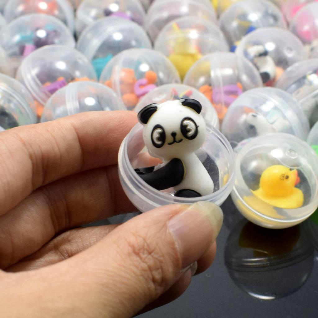 10PCS Novelty Funny Relaxing Toy Mixed Surprise Egg Capsule Egg Ball Model Puppets Toys Kids Children Gift Random