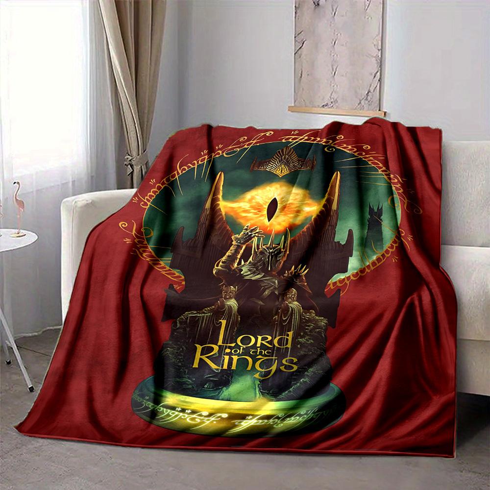 1pc Lord of the Rings Blanket Lightweight Flannel Throw For Sofa, Bed, Travel, Livingroom, Office, Couch, Chair, And Bed