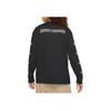 Nike Buchstabenmarkenlogo-Print Rundhals Langarm-T-Shirt Herren Tops Schwarz DJ1141-010