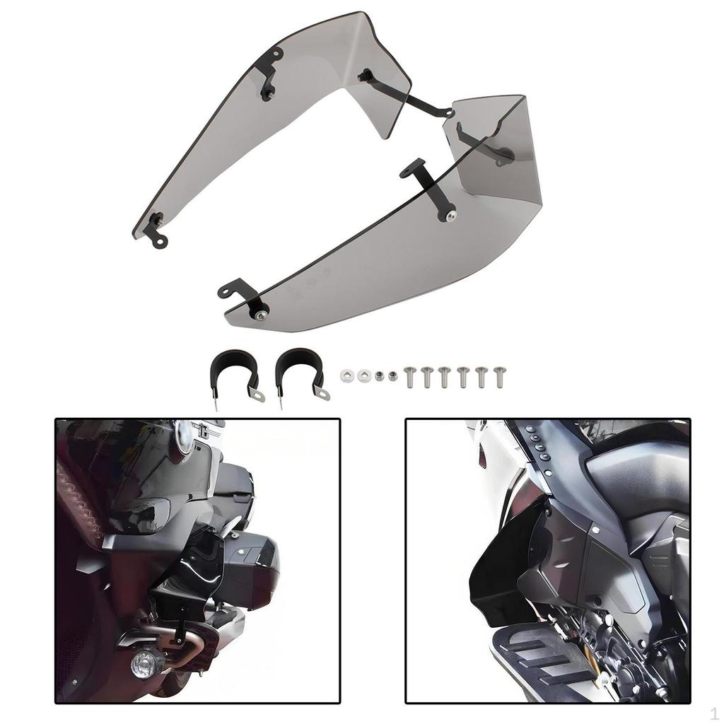 1 Pair Motorcycle Side Spoiler Deflector Wing Windshield Acrylic Construction Suitable for Adventure