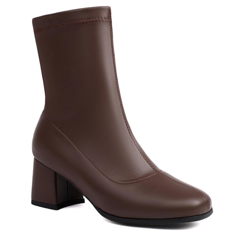 Fashion Autumn Ankle Boots for Women Black Gold Short Boot Fashion Square Toe Thigh Dance Fetish Party Shoes Lady Large Size 45