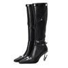 2026 New Belt Functional Style Spicy Girl High Heels with Pointed Toes Not Exceeding The Knee High Boots