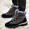 Men's Winter Snow Boots with Cotton Lining Warm Comfortable Outdoor Walking Shoes Casual Ankle Boots for Cold Weather