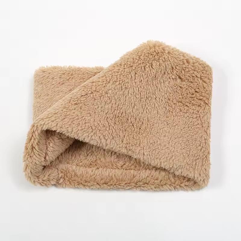 Kashmir Varm Farge Ring Vinter Skjerf Ensfarvet Plysj Tykk Utendørs Sport Menn Kvinner Halsduk Full Ansiktsmaske Skjerf