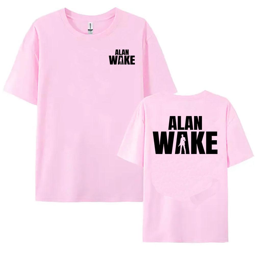 Alan Wake 2 Koszulka z nadrukiem Koszulki bawełniane z krótkim rękawem Streetwear Unisex Luźny codzienny T-shirt z okrągłym dekoltem Góra
