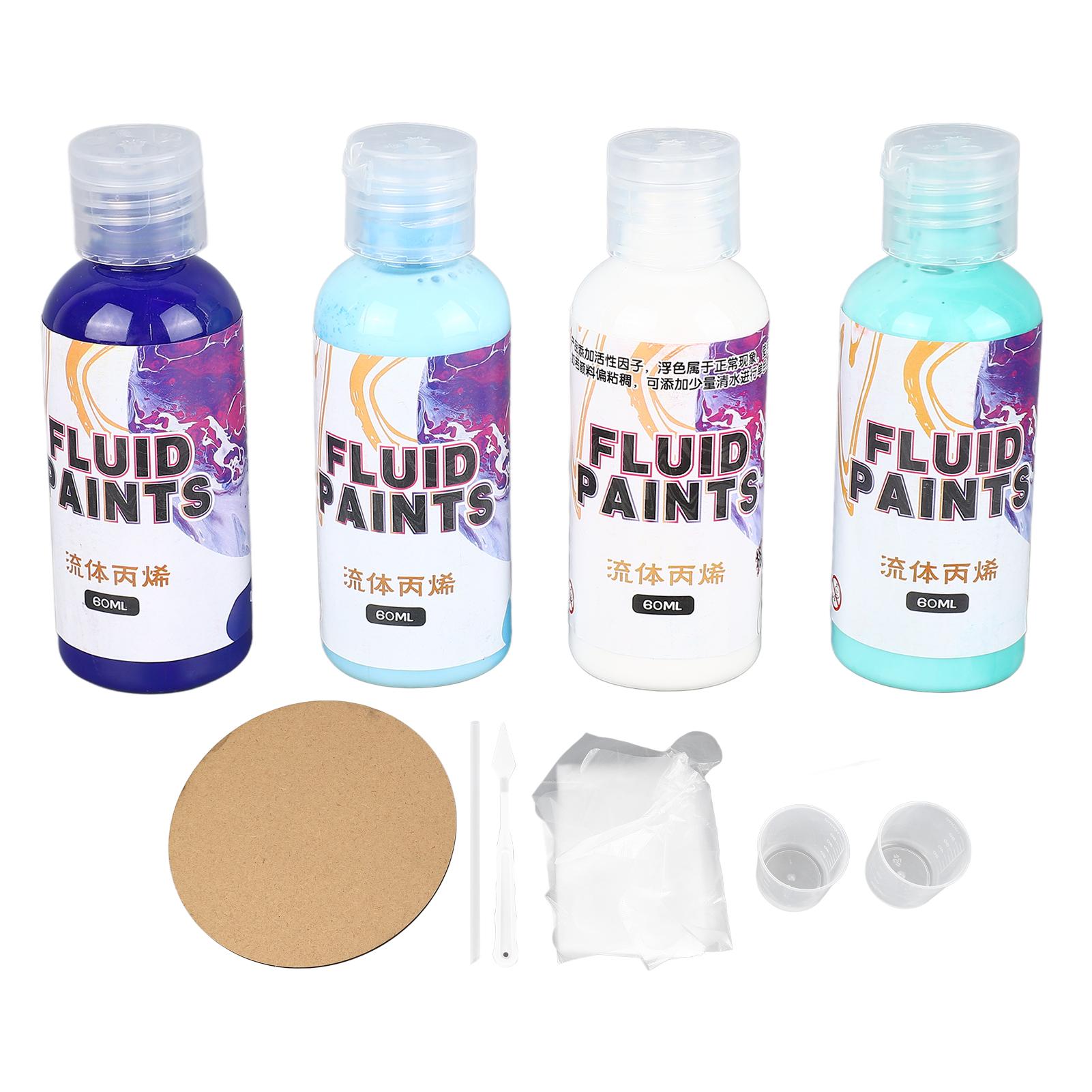 Pouring Paint Set Pre Mixed High Flow Bright Color DIY Fluid Paint Kit for Beginner Artist