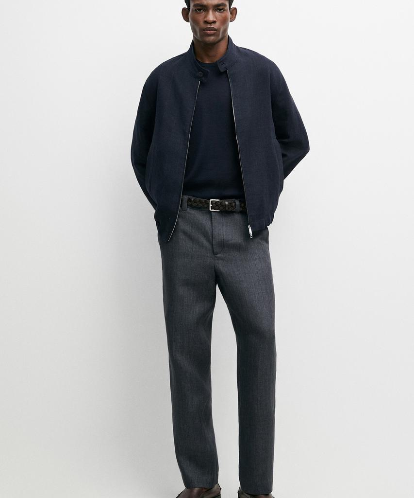 Masimodutti 100% Linen Striped Pants