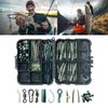 180Pcs Fishing Accessory Set Including Carps Hook Quick Changes Swivels Anti-Tangles Sleeves Carps Fishing Tackle Set