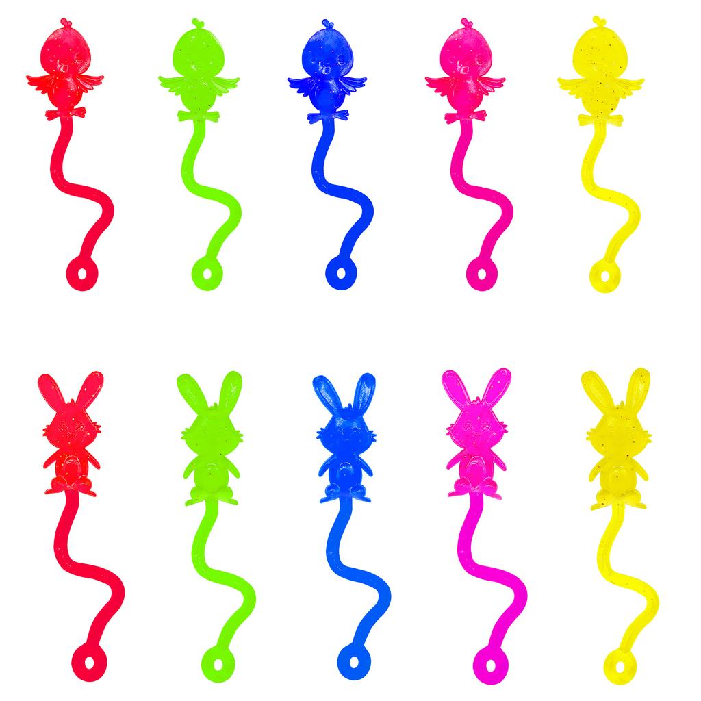 5-20ks Veselé Velikonoce Lepkavé Ruce Hračka Dlaně Pružné Lepkavé Mačkací Plácnutí Dlaně Hračka Kawaii Králíčci Kuře Lepkavé Ruce Party Dárek