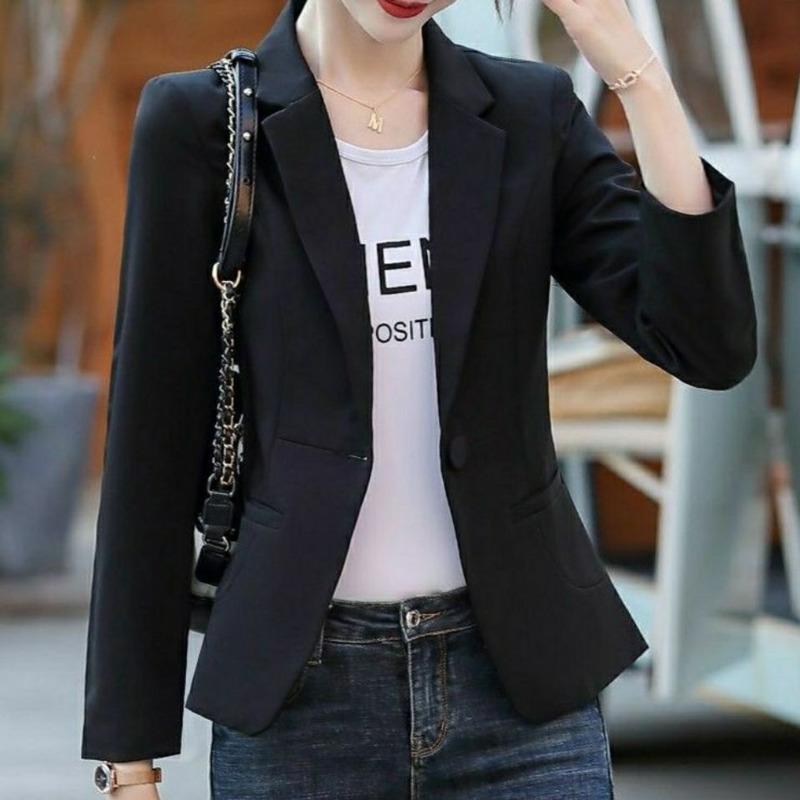 Fashionable Short Women's Suit Jacket Casual Stylish Slim Fit Spring Autumn Korean Version Versatile Leisure Quality Top