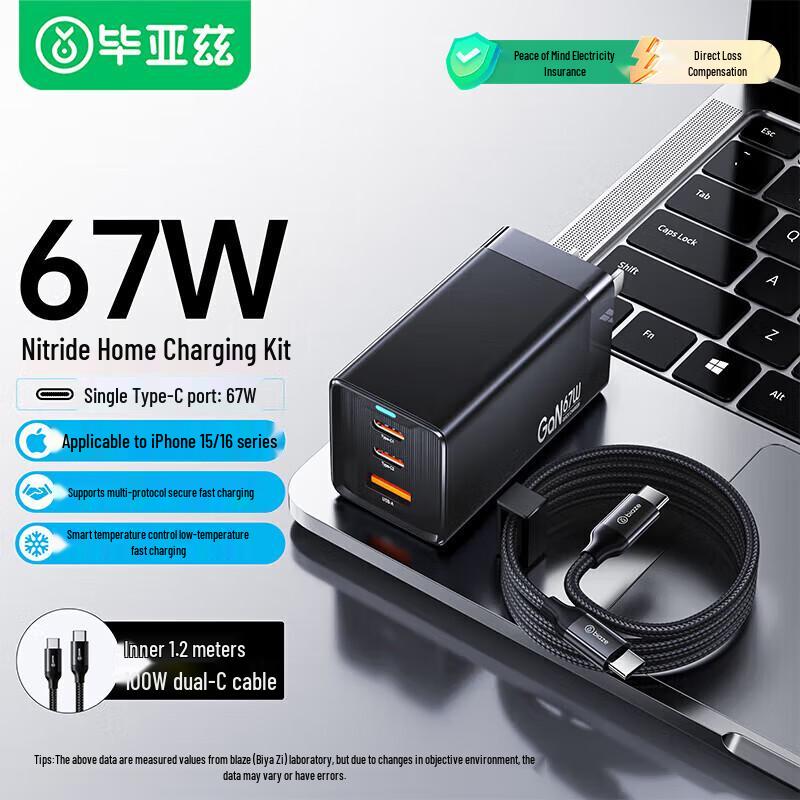 BIAZE 67W/65W GaN Multi-Port Fast Charger