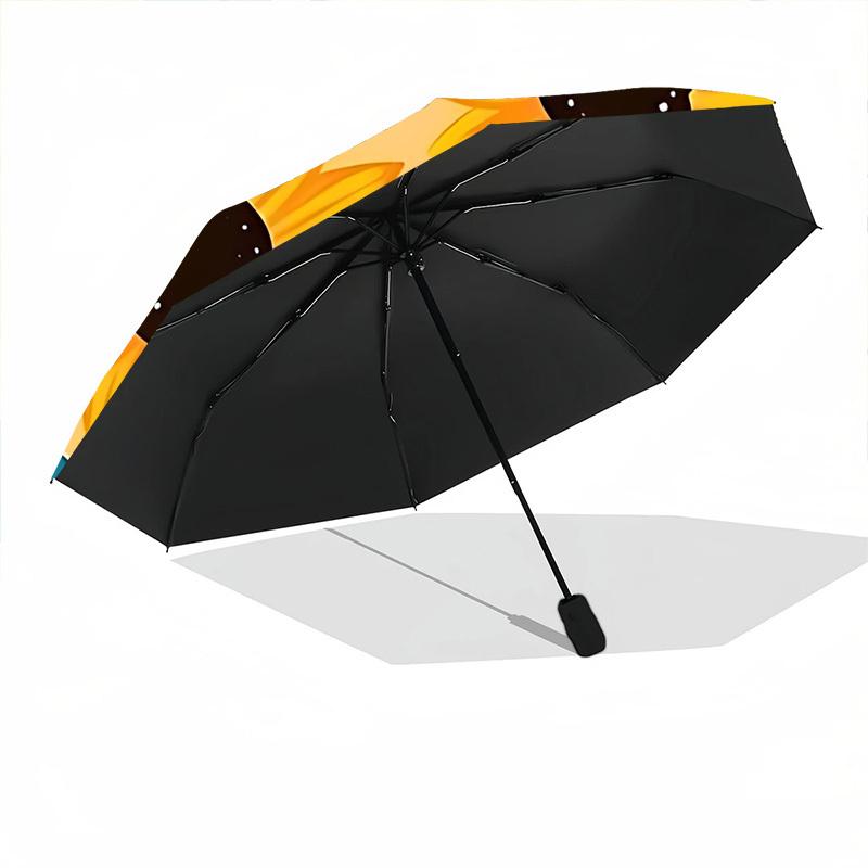 1pc Sunflower Pattern Automatic Open/Close Umbrella Compact Folding Umbrella, All-Season Portable Umbrella for Women/Men F1124016