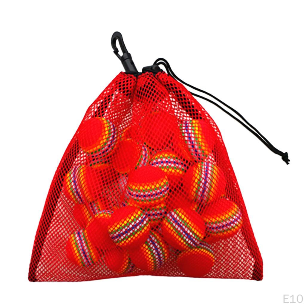 Ball Net Mesh Carrying Bag with Snap Hook for Tennis Balls, Golf Table Cm