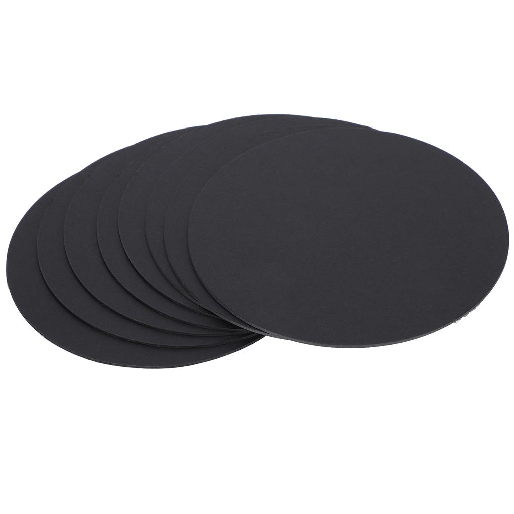 8Pcs Thicken Cardboard Hand Painted Round Black Craft Paperboard Education Office Supplies