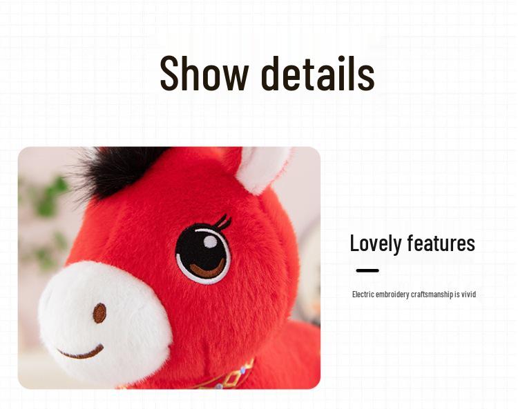 Zodiac Horse God of Wealth Plush Toy - Year of the Horse Home Decor Gift