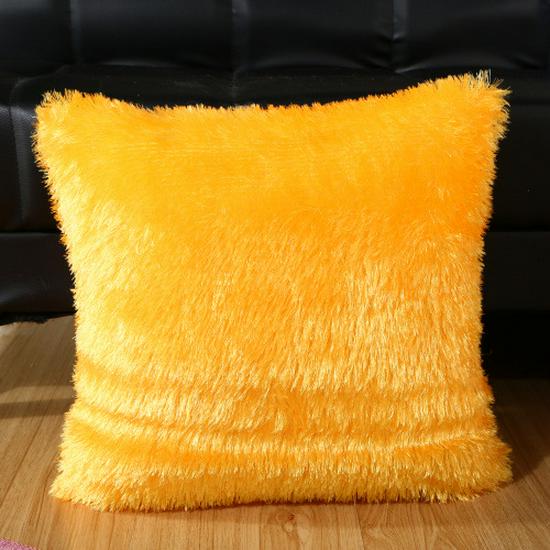 Long Plush Solid Color Glitter Velvet Throw Pillow Cushion Pillowcase