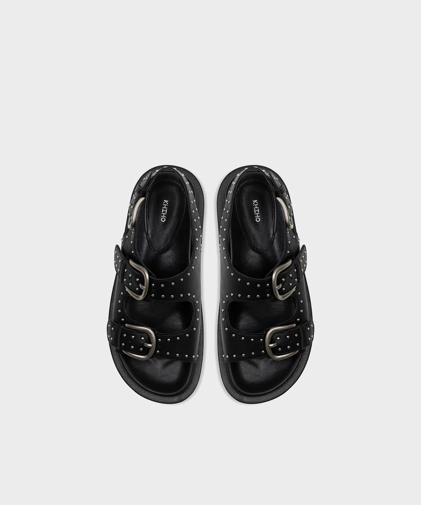 Khiho Trinity Buckle Sandals Black