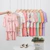Girls' Modal Summer Pajama Set: Lightweight, Seven-Sleeve Baby Lounge Wear for Air Conditioning.
