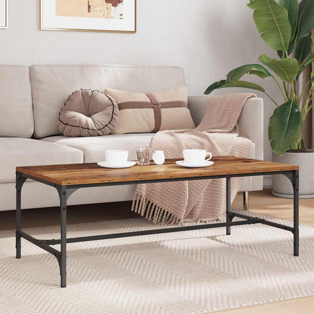 Coffee Table Reclaimed Wood Look 100 x 50 x 35 cm Engineered Wood