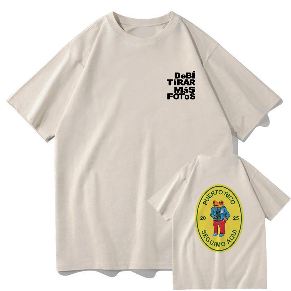 Debi Tirar Mas Fotos This Tshirt 2025 Bad Bunny New Album Men/women Clothing Harajuku Clothes Unisex Cotton Graphic T Shirts Top