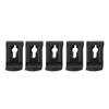 5Pcs Metal Spring Buckle Hook Belt Holster Sheath Clip with Hole Leather Case Wallet DIY Handbag Pouch Accessories Black/silver