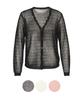 KIM YOUNG JOO GOLF Summer See-Through Perforated Women'S V-Neck Cardigan Dqmlca21