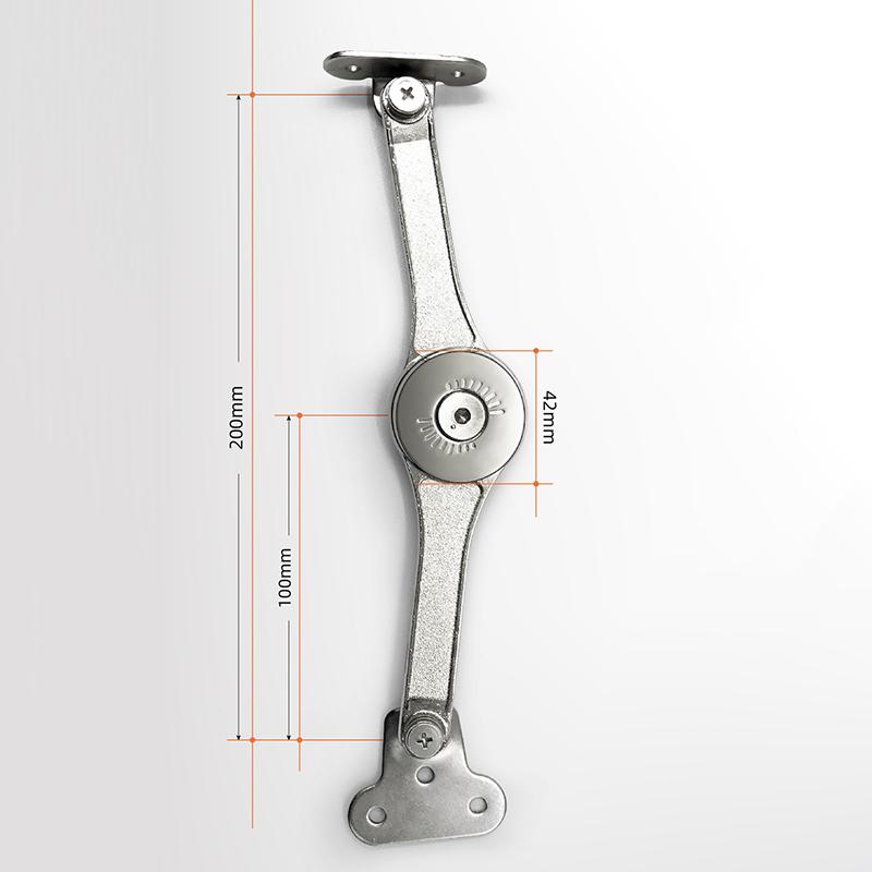 2Pcs Heavy Duty Lid Support Hinges Soft Close Folding Lid Stay Hinge Keep Lid Hinge Open for Cabinet Kitchen Wardrobe Hardware