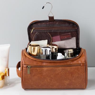 Reise Make-up Tasche Hängender Kulturbeutel Organizer Große Kapazität Kosmetiktasche mit Griff Faltbarer Haken für Männer Frauen Urlaub Geschäftsreisen