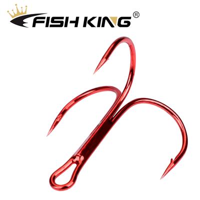FISHKING Gancho de pesca 10/15/20pcs Ganchos agudos de alto carbono Super afiados Tamanho sólido 0,433 pol.-1,574 em gancho de isca de pesca de aço farpado triplo