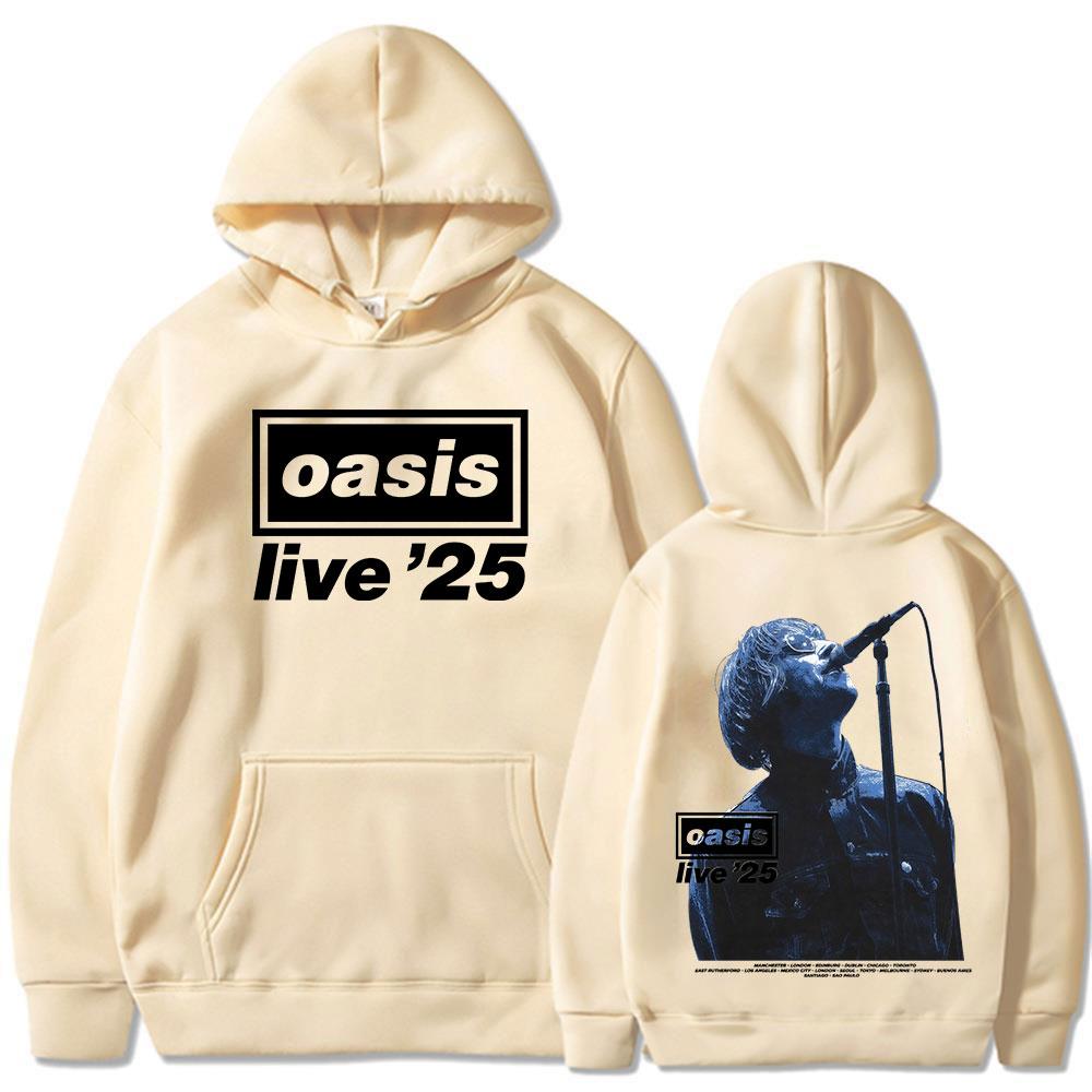 Rock Band O-Oasis Live 25 Tour Merch Hoodies Mode Gothic Vintage Übergroße Mode Langarm Sweatshirt Männer Frauen Pullover