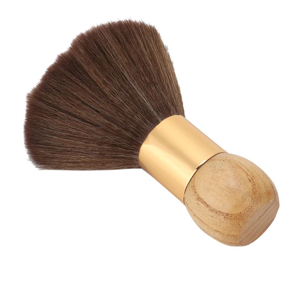 Professional Face Duster Brush Wooden Handle Short Hair Sweep Brush Hair Cutting Brush Barber Use