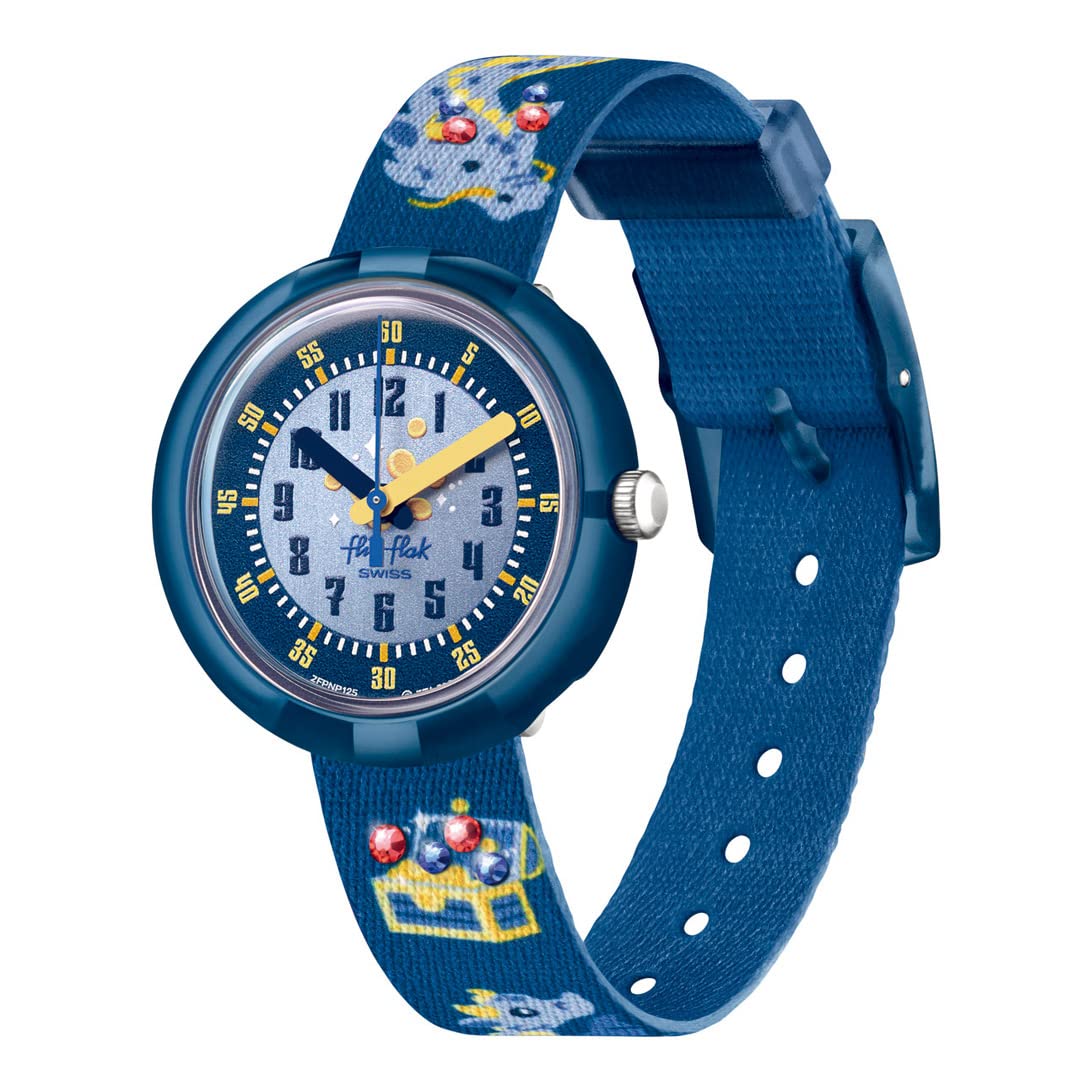 

Swatch Flik Flak Lover of Dragons Story Time Watch FPNP125 Boys Blue