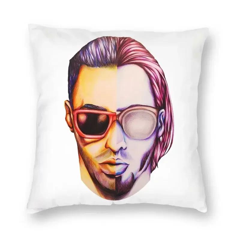 Throw Pillow Case Decoration Square French Rapper Mushic Cushion Cover  Pillowcover for Sofa Soft