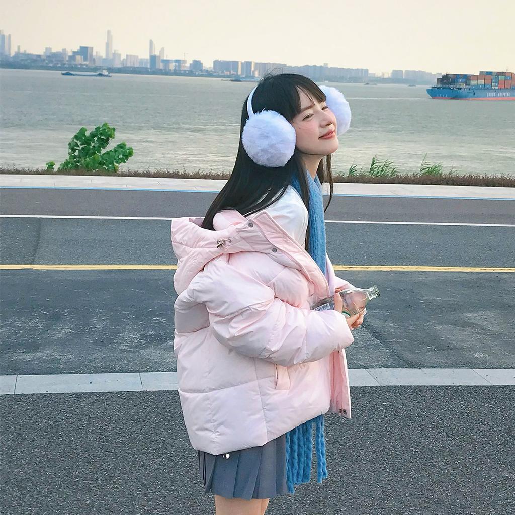 Down Cotton-padded Jacket Women's Short Winter New Thick Hooded Cotton-padded Jacket Loose Little Cotton-padded Coat