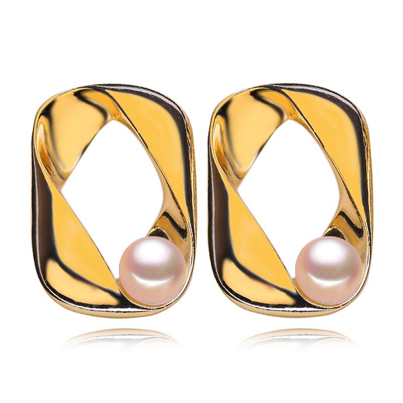 

LSOOYH серьги с натуральным пресноводным жемчугом, модные вечерние длинные серьги с кубическим цирконием для женщин, ювелирные изделия из жемчуга, свадебные серьги розовый