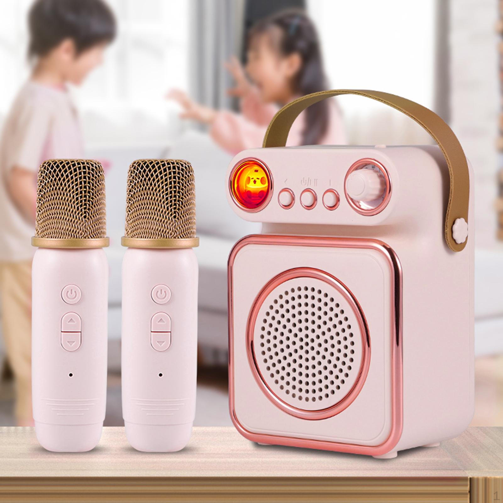 

Speaker with Mics Portable Sound System for Family Events рожевий