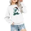 Mote for barn Løstsittende avslappet langermet genser med juleprint Oversized crewneck