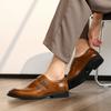 Fashion New Monk Strap Loafers New Men's Pointed Double Belt Buckle Leather Shoes Male Designer Formal Wedding Dress Homecoming Footwear