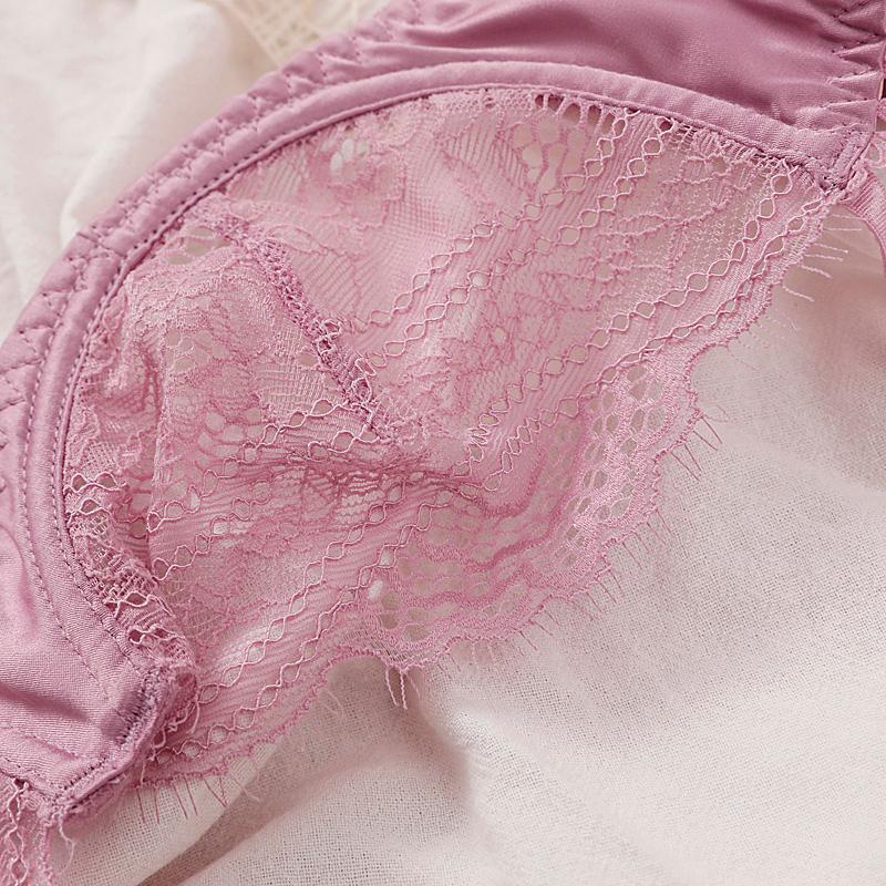 Sexy Lace 1/2 Cup Bra Set For Women Ultra-Thin Lingerie French Black Brassiere And Thongs Sets Underwire Underwear