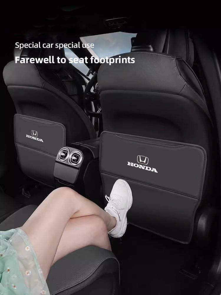 Leather Car Seat Anti Kick Pad Protective Cover Auto Accessories For Honda Civic Fit Jazz Accord Pilot CRV Odyssey Passport City RA8